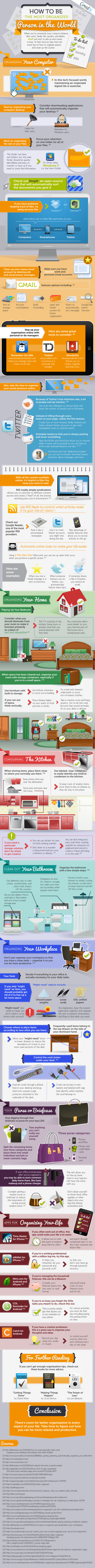 How to be the most organized person in the world — infographic